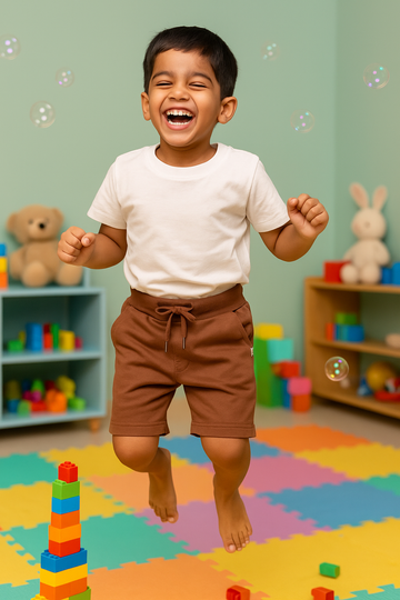 Boys Bamboo Brown Casual Shorts