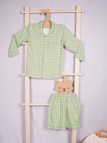 Checkered Night Suit Shorts