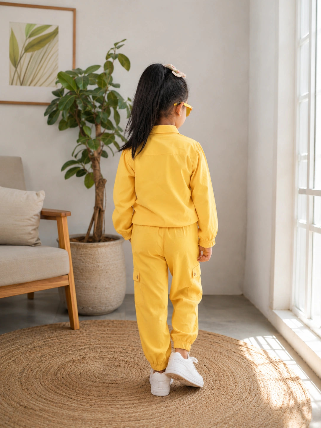 Kids Bamboo Yellow Co-ord set (Top & Shorts)
