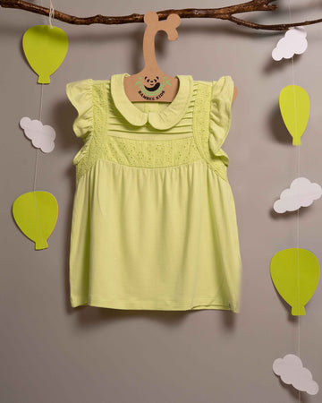 Lime Green Ruffled Top
