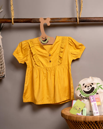 Yellow Frilled Top